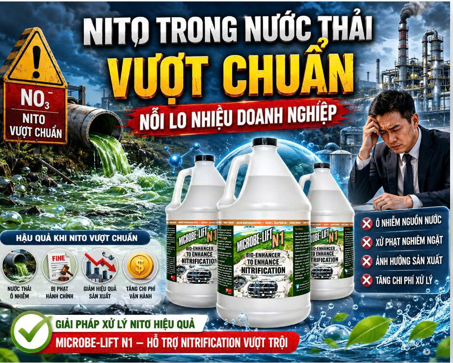 Nitơ trong nước thải vượt chuẩn – Nỗi lo ngại của nhiều doanh nghiệp