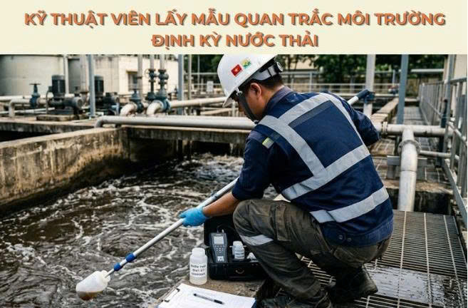 Lẫy mẫu nước quan trắc nước thải